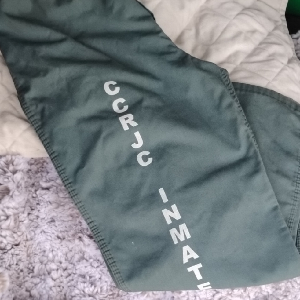 Inmate Pants Size XL Use For Halloween Costume Comfy Green Pants